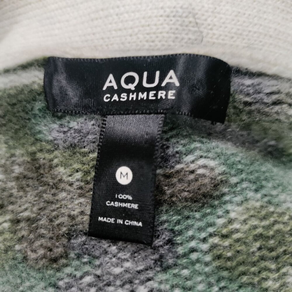 Aqua Cashmere Oversized Green Combo Camouflage Cardigan Sweater Women's Medium - Picture 6 of 16